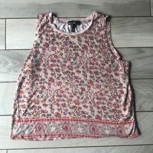 Derek heart floral super soft tank top large